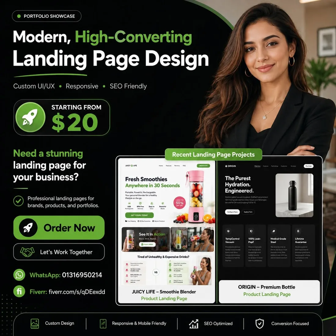 HostFluxer website design promotional offer